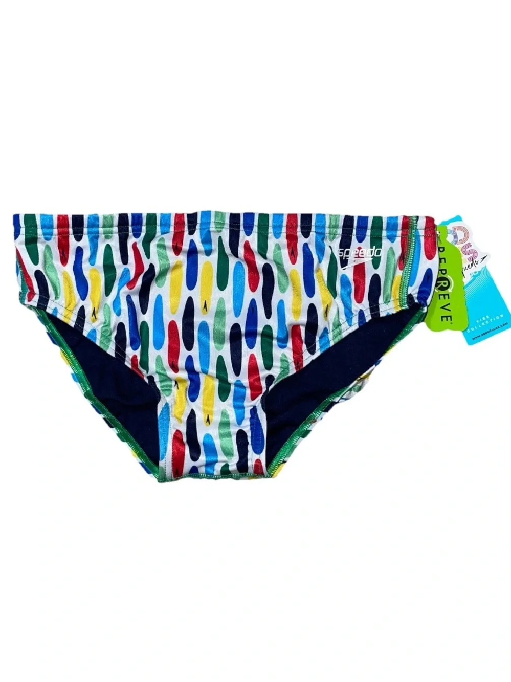 Speedo Men’s Swim Brief 32 or 34 Eco Endurance Wave Crusher Good Vibes NWT